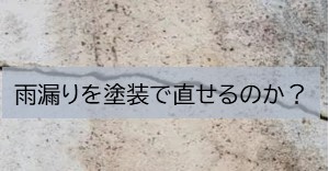 雨漏りを塗装で直せるのか？