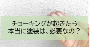 チョーキングが起きたら 本当に塗装は、必要なの？